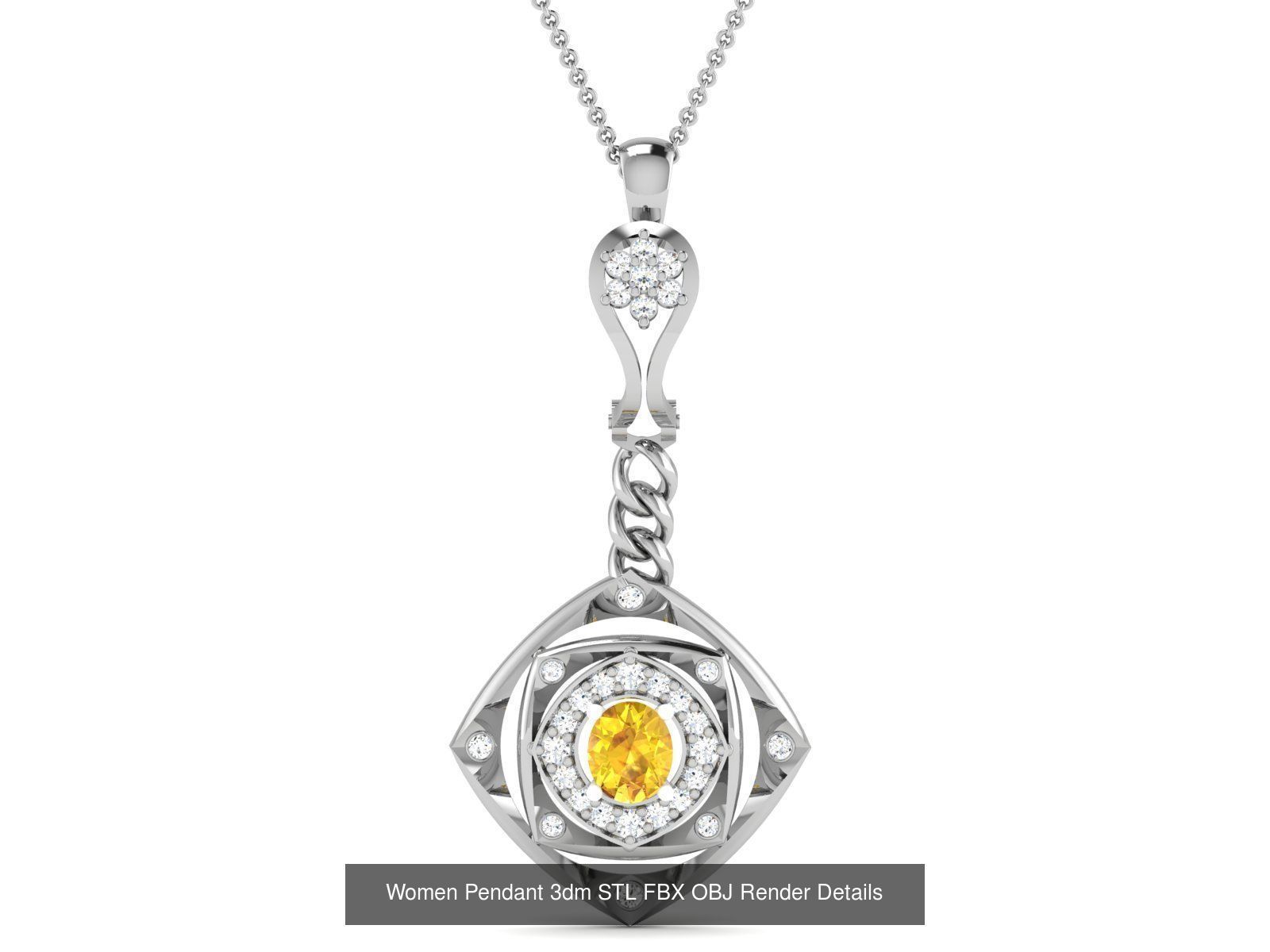 59 Women Pendant 3dm STL OBJ FBX Render Detail Bulk Collection _25