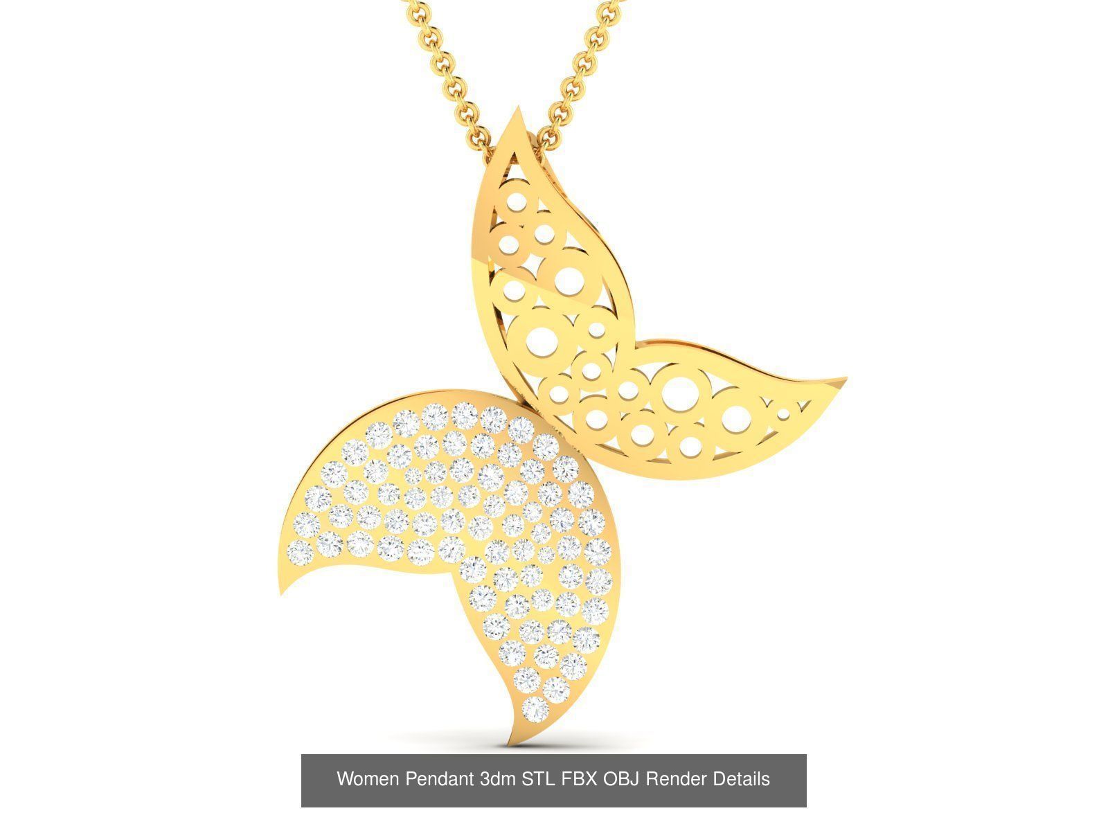 59 Women Pendant 3dm STL OBJ FBX Render Detail Bulk Collection _31