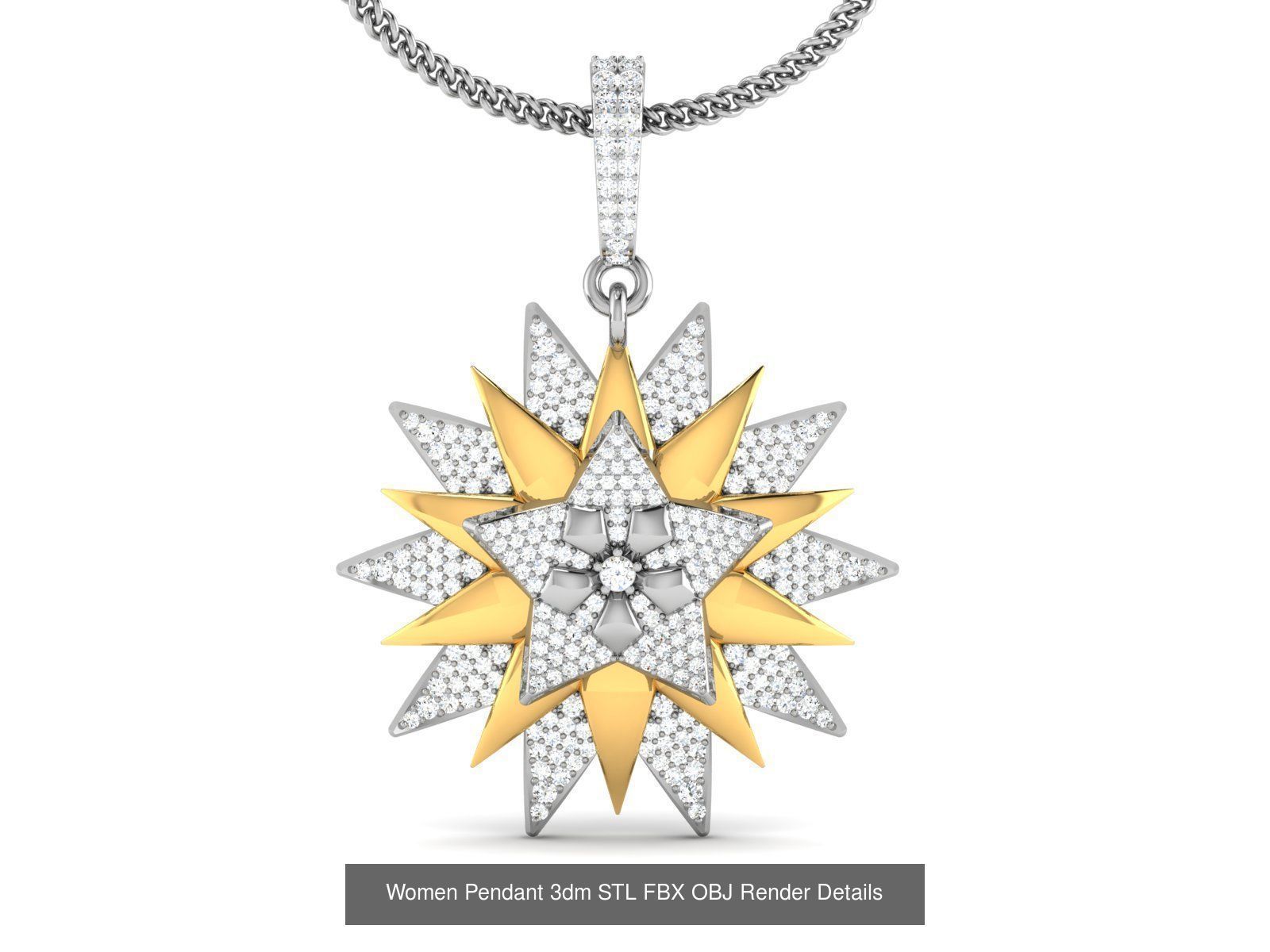 59 Women Pendant 3dm STL OBJ FBX Render Detail Bulk Collection _34