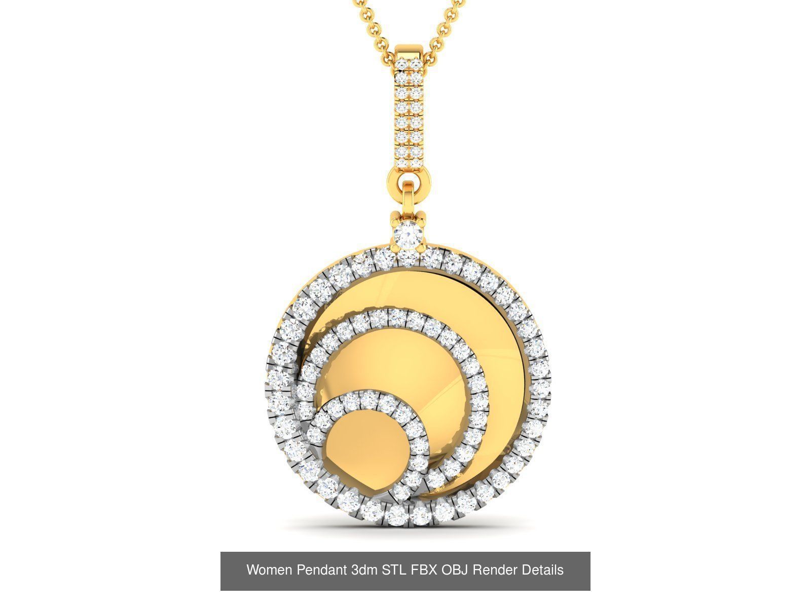 59 Women Pendant 3dm STL OBJ FBX Render Detail Bulk Collection _36