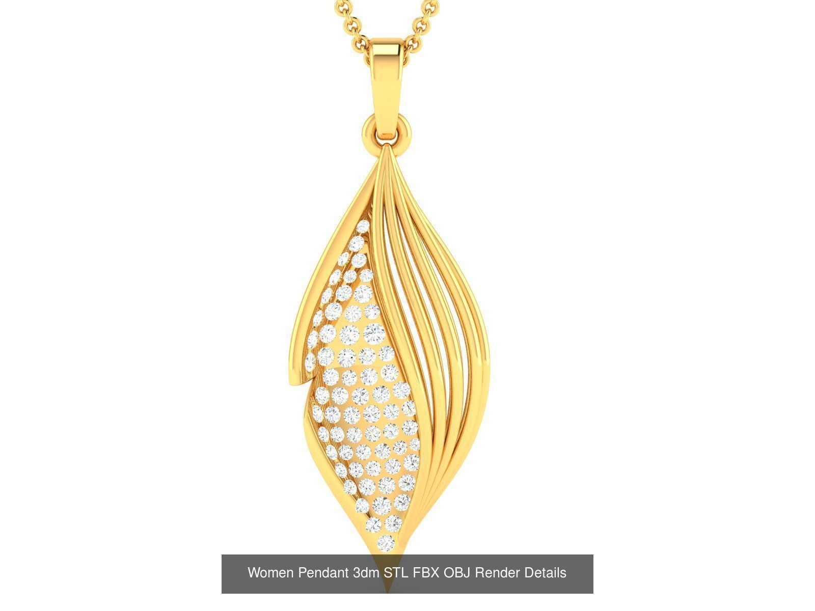 59 Women Pendant 3dm STL OBJ FBX Render Detail Bulk Collection _40