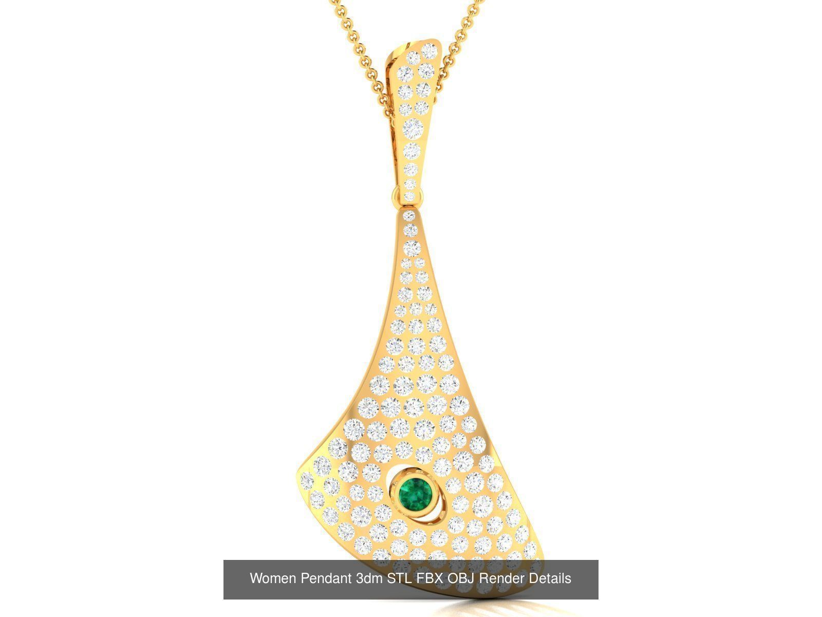 59 Women Pendant 3dm STL OBJ FBX Render Detail Bulk Collection _49