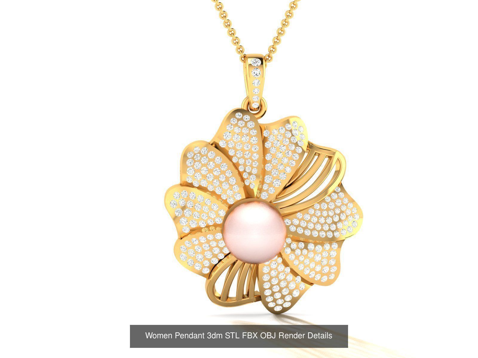 59 Women Pendant 3dm STL OBJ FBX Render Detail Bulk Collection _45