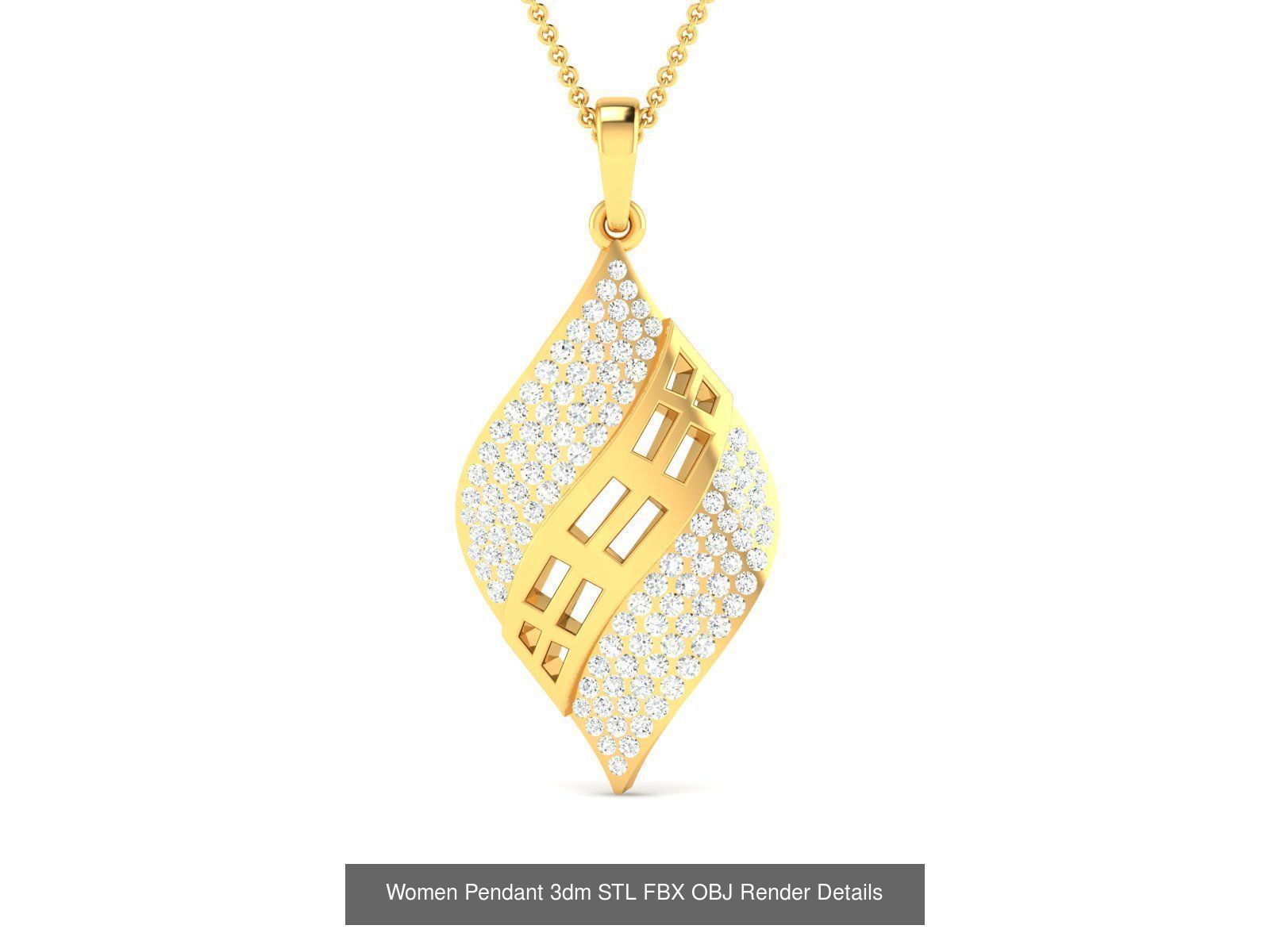 59 Women Pendant 3dm STL OBJ FBX Render Detail Bulk Collection _39