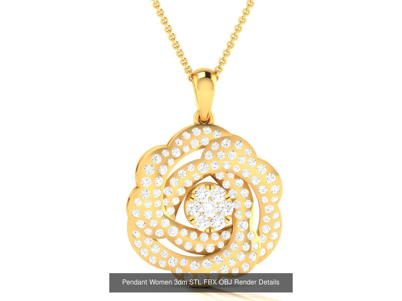 59 Women Pendant 3dm STL OBJ FBX Render Detail Bulk Collection _79