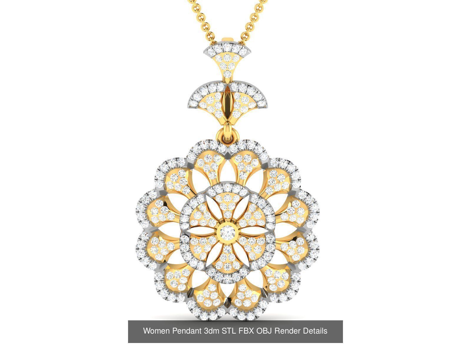 59 Women Pendant 3dm STL OBJ FBX Render Detail Bulk Collection _38