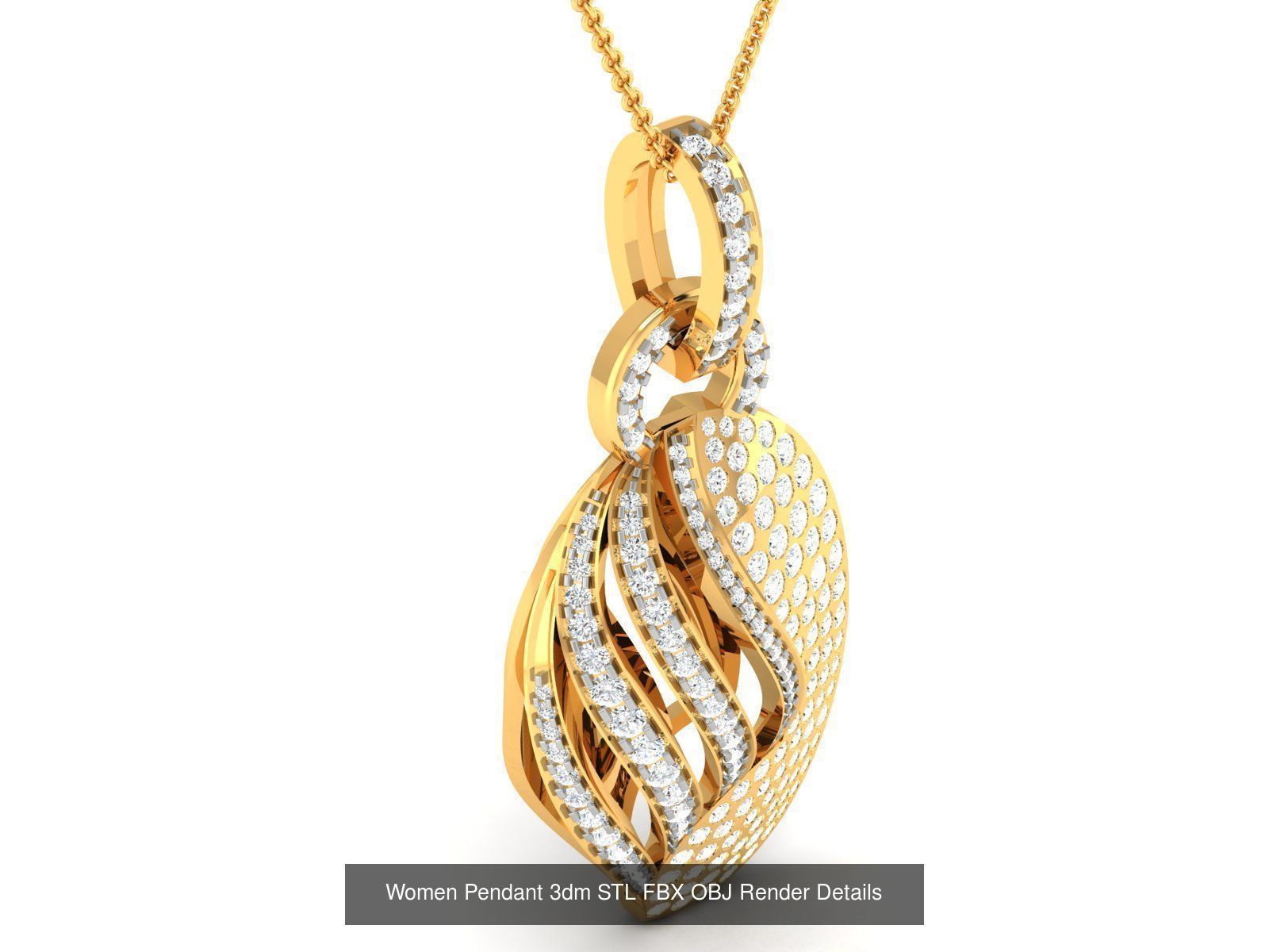 59 Women Pendant 3dm STL OBJ FBX Render Detail Bulk Collection _47