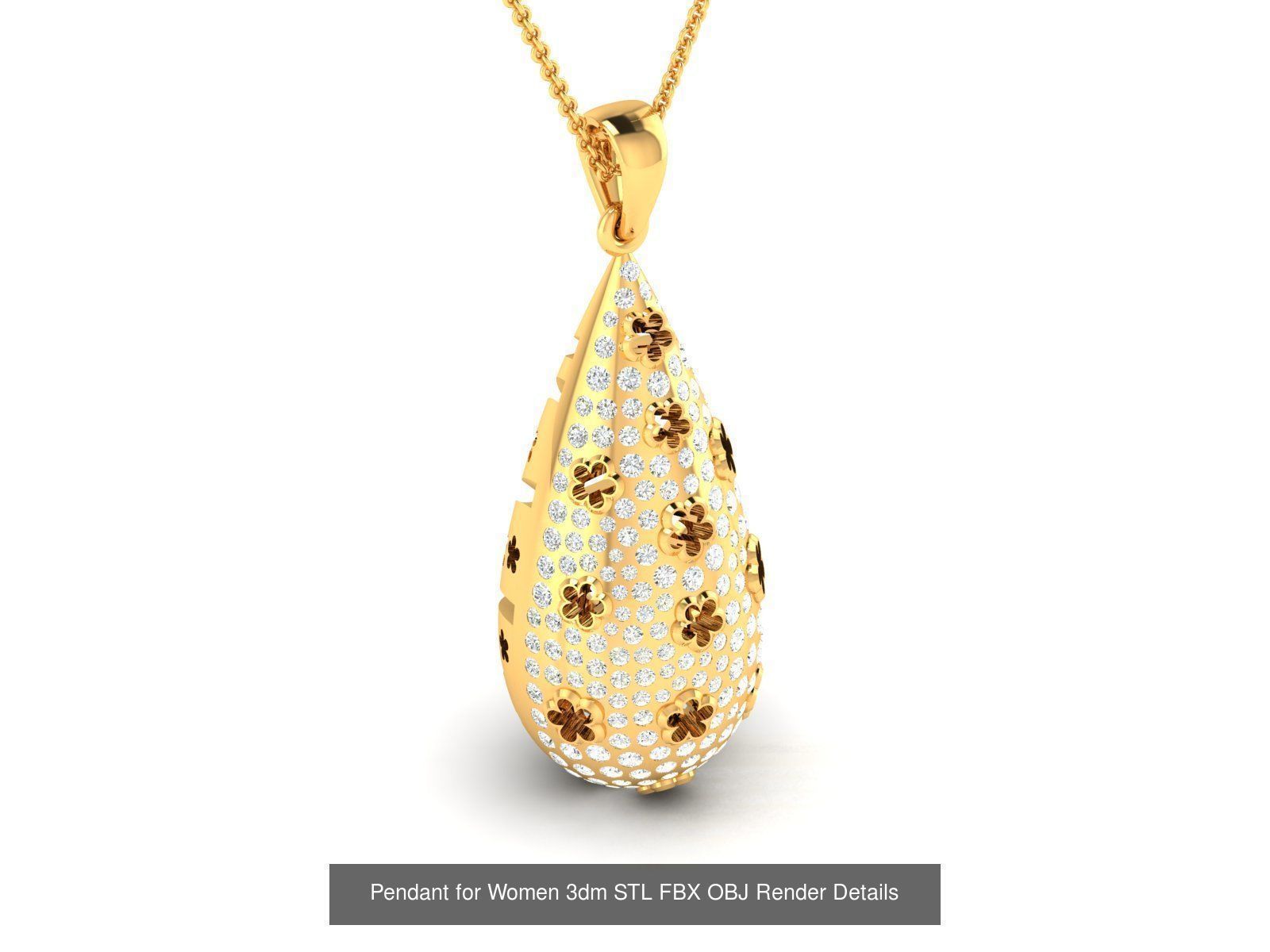 59 Women Pendant 3dm STL OBJ FBX Render Detail Bulk Collection _51