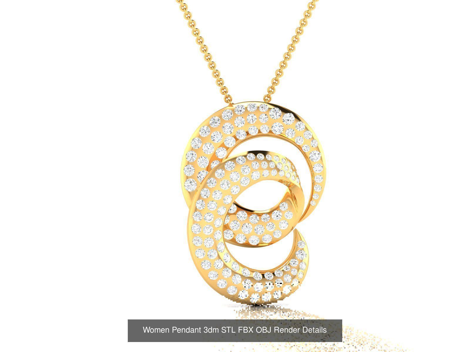 59 Women Pendant 3dm STL OBJ FBX Render Detail Bulk Collection _46