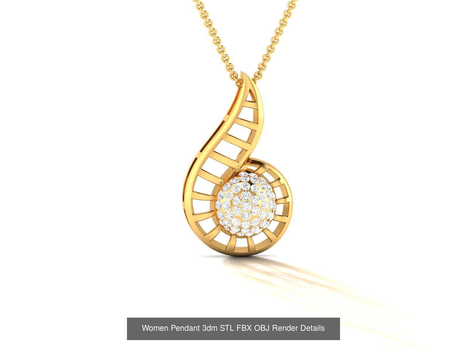 59 Women Pendant 3dm STL OBJ FBX Render Detail Bulk Collection _41