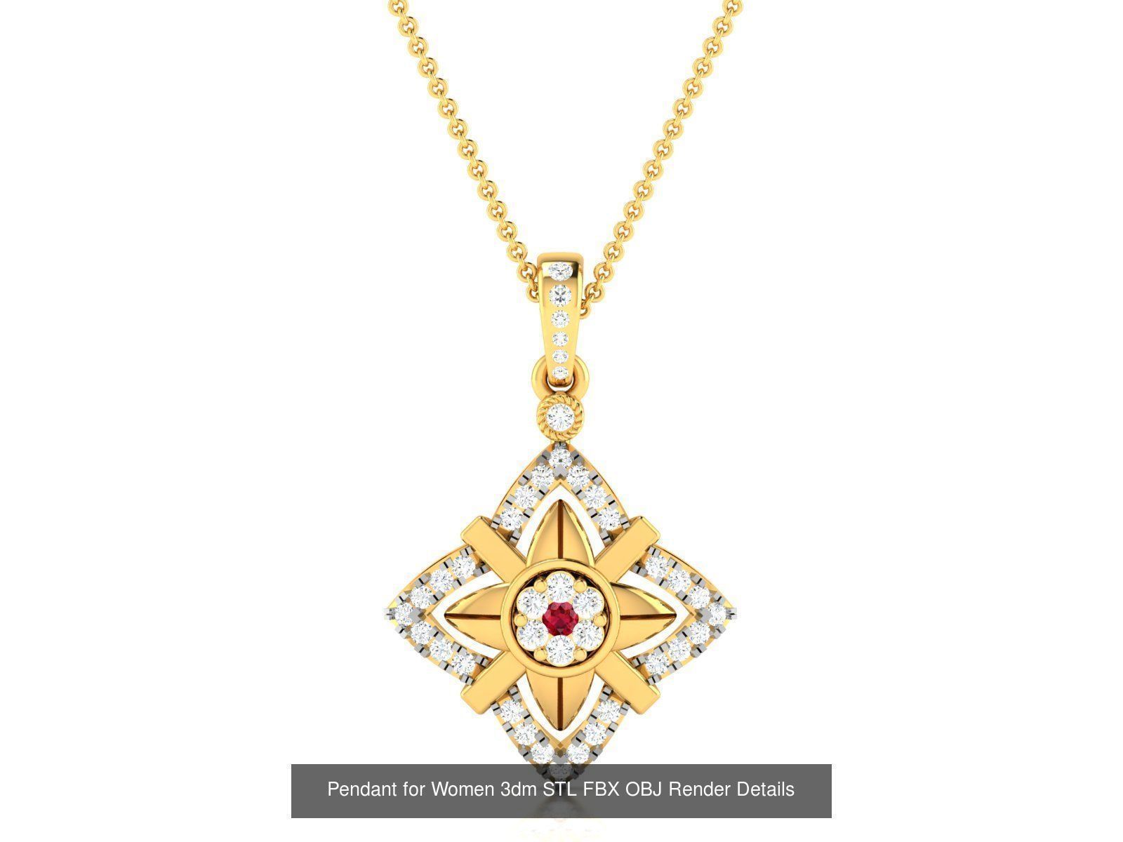 59 Women Pendant 3dm STL OBJ FBX Render Detail Bulk Collection _57