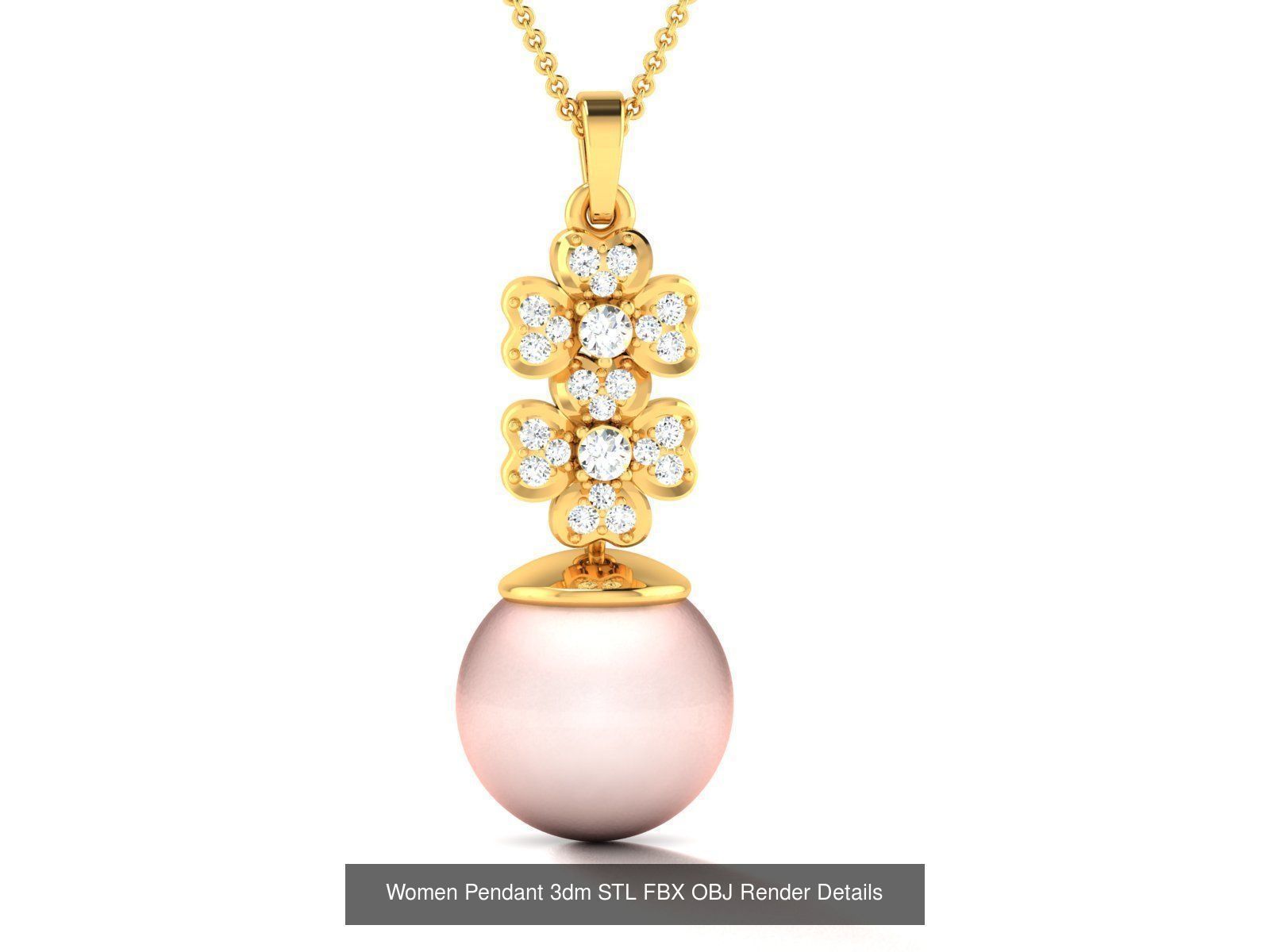 59 Women Pendant 3dm STL OBJ FBX Render Detail Bulk Collection _29