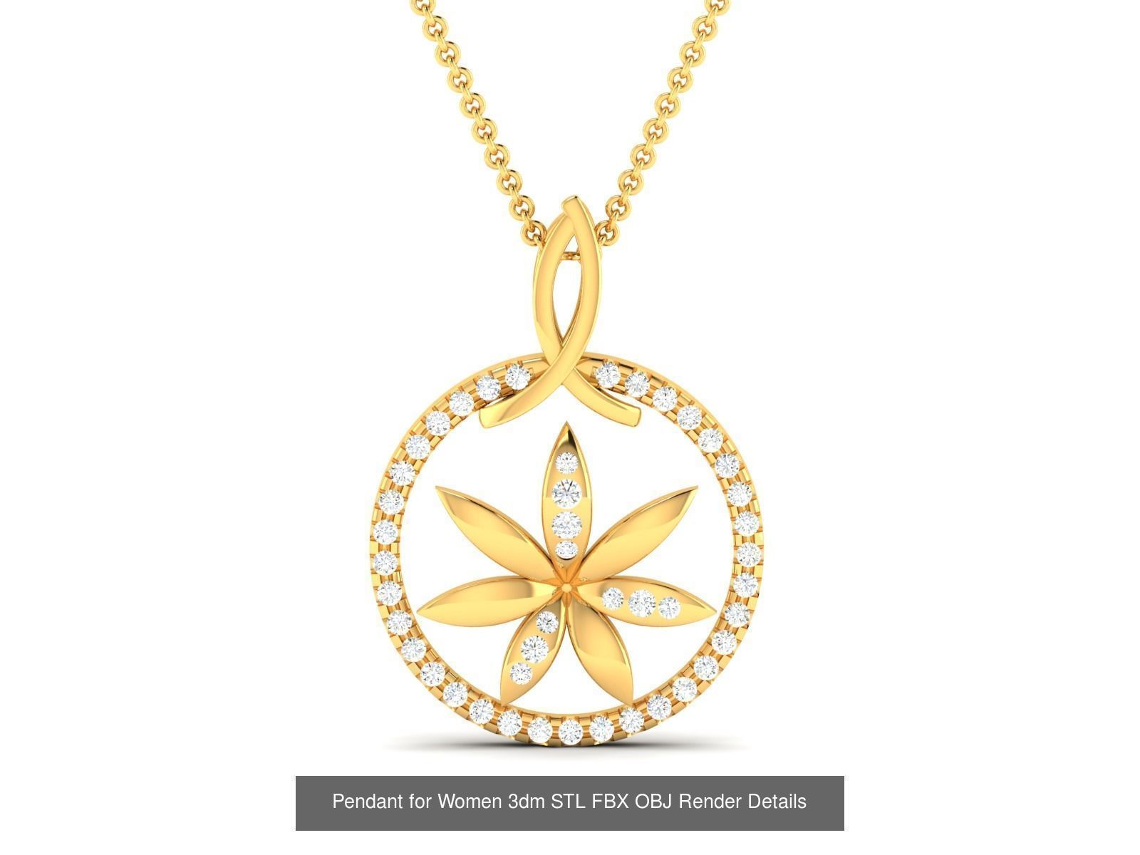 59 Women Pendant 3dm STL OBJ FBX Render Detail Bulk Collection _58