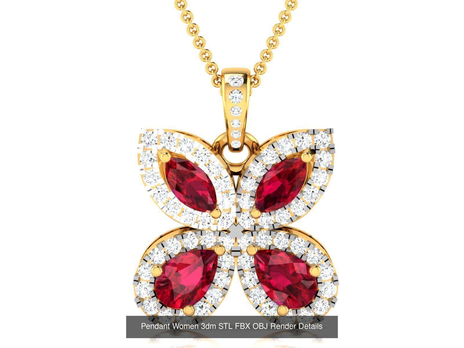 59 Women Pendant 3dm STL OBJ FBX Render Detail Bulk Collection _76