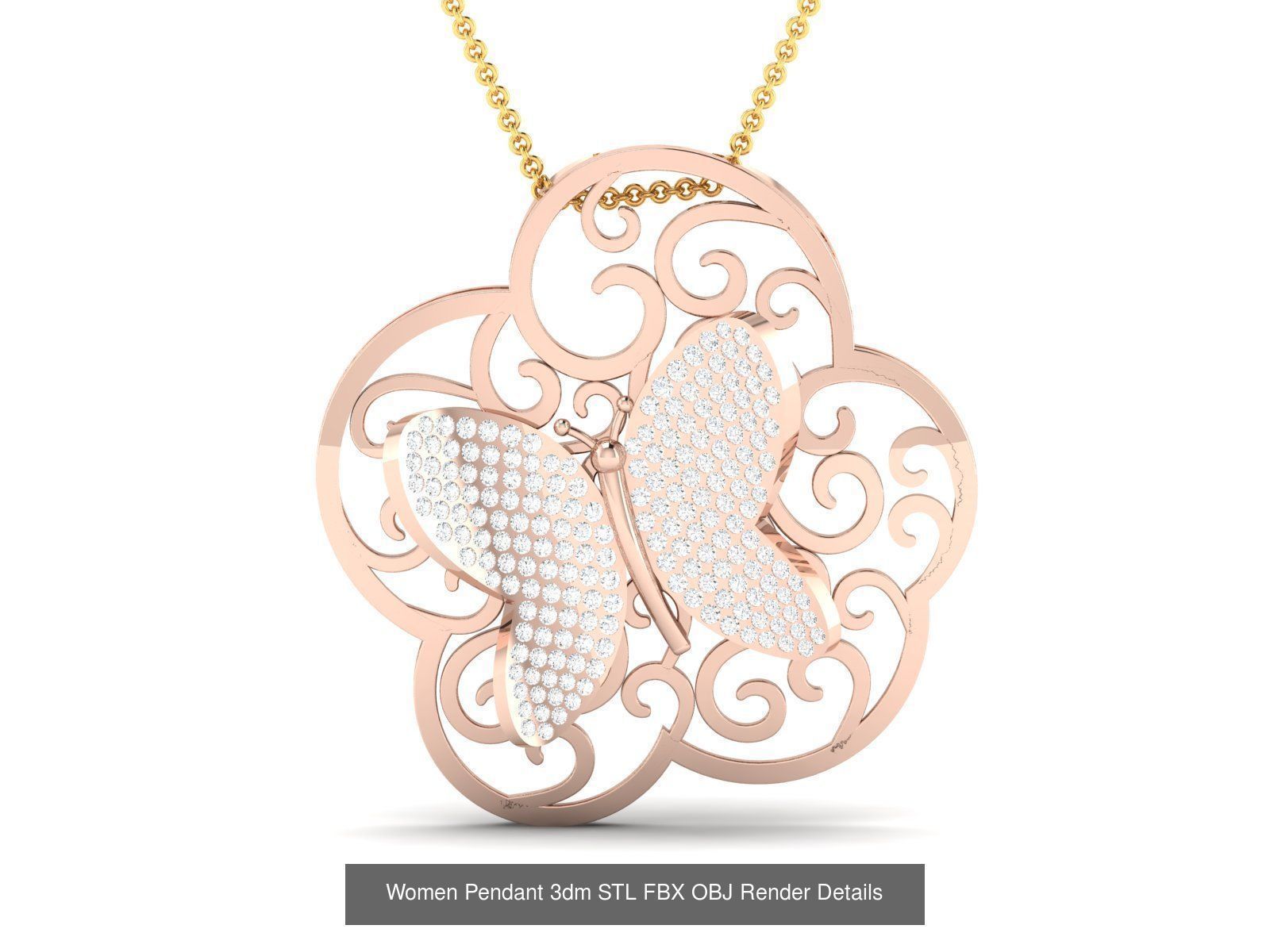 59 Women Pendant 3dm STL OBJ FBX Render Detail Bulk Collection _33
