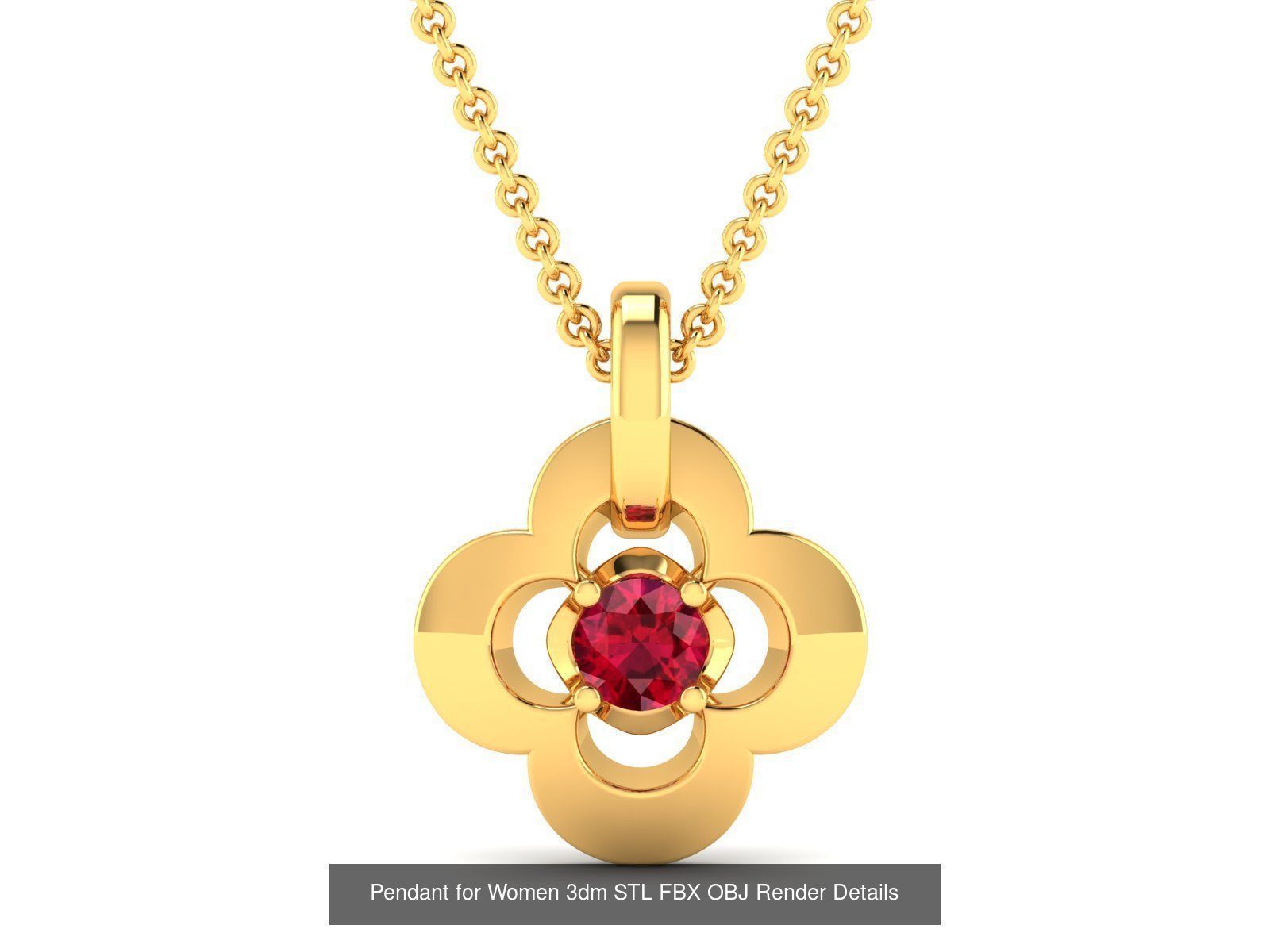 59 Women Pendant 3dm STL OBJ FBX Render Detail Bulk Collection _64