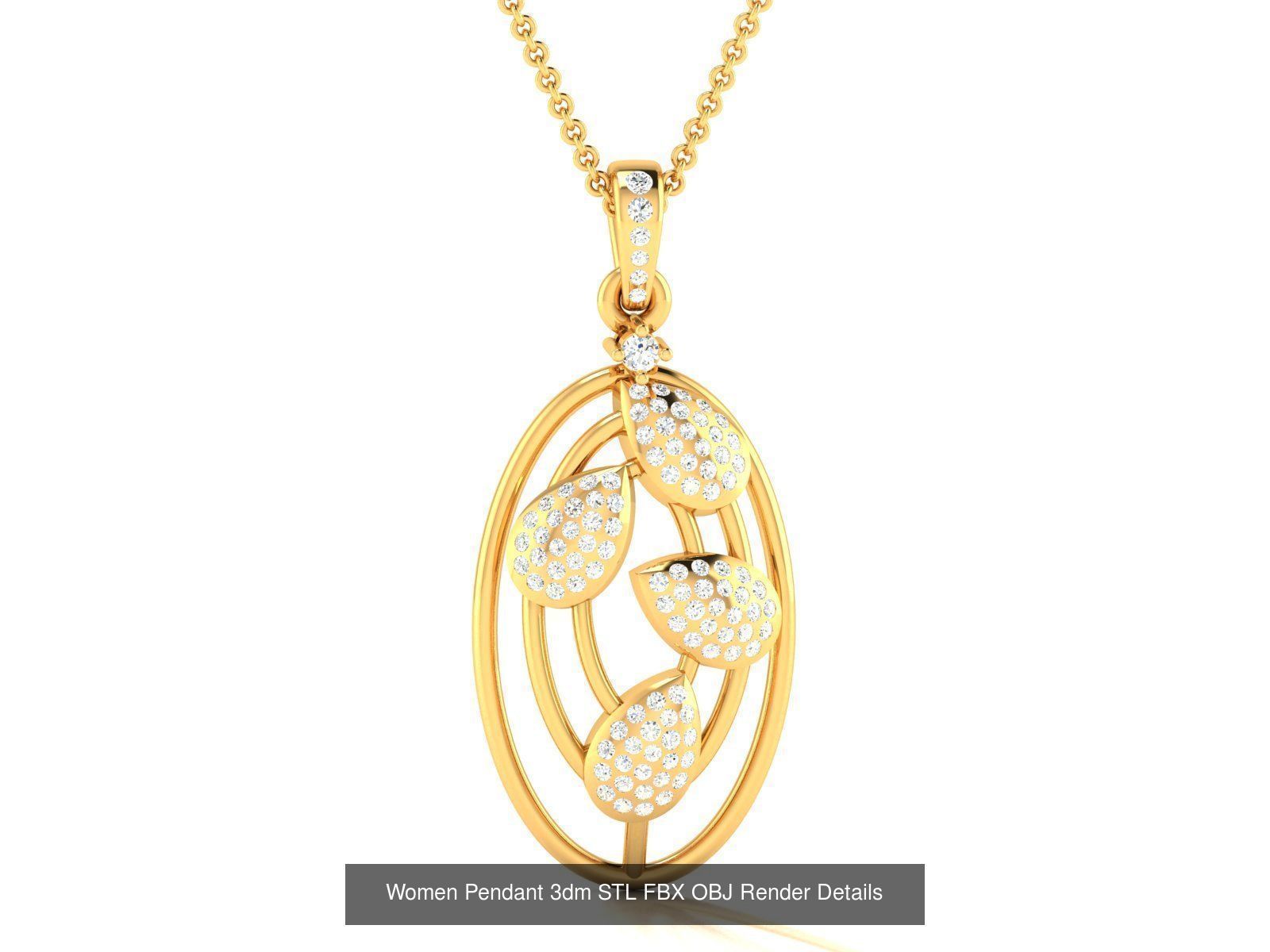 59 Women Pendant 3dm STL OBJ FBX Render Detail Bulk Collection _44