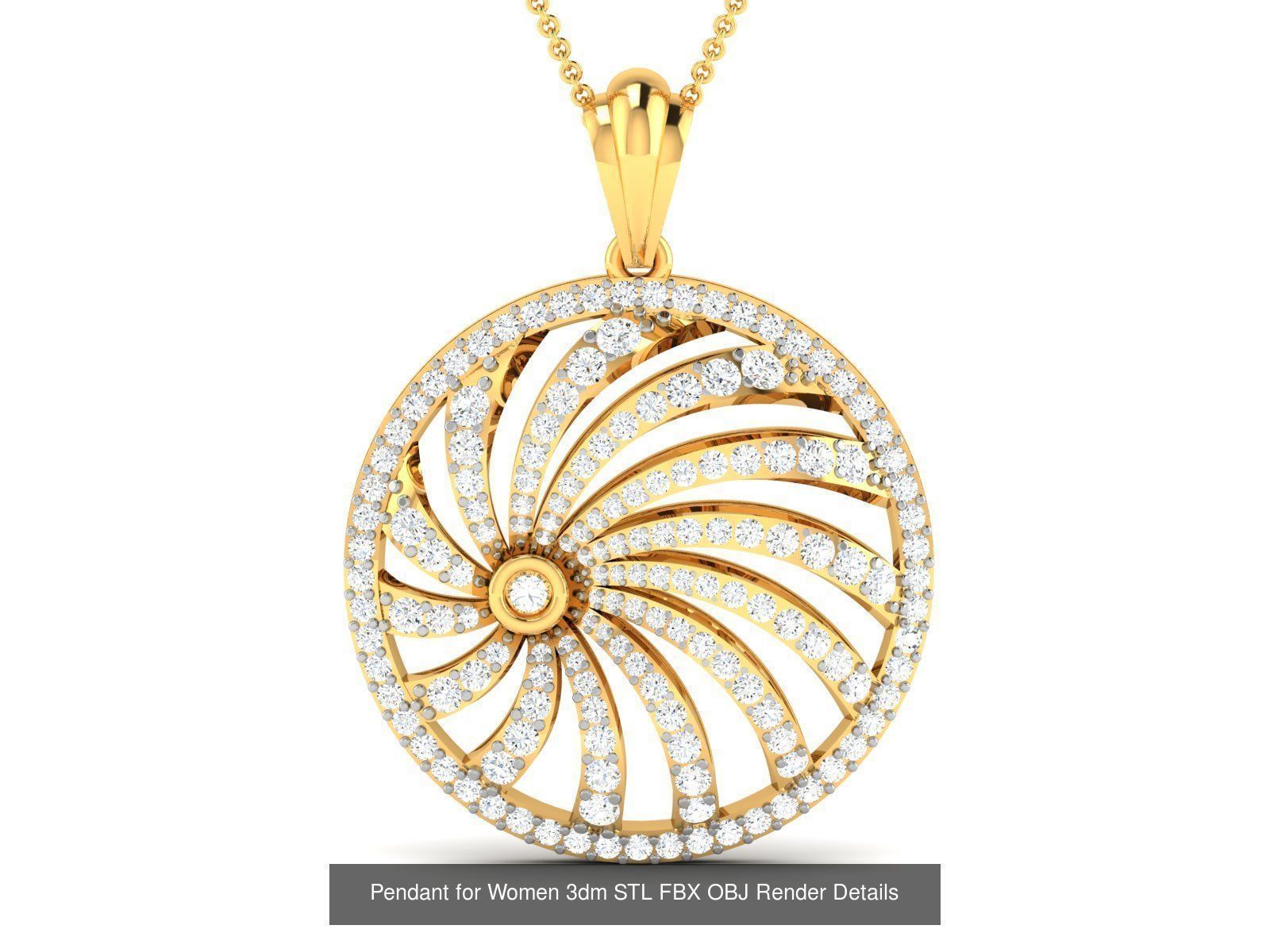 59 Women Pendant 3dm STL OBJ FBX Render Detail Bulk Collection _54