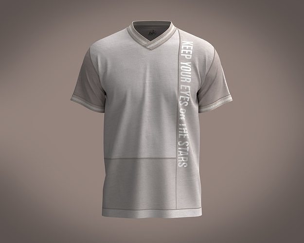 T-Shirt V- Neck Graphic  3D model