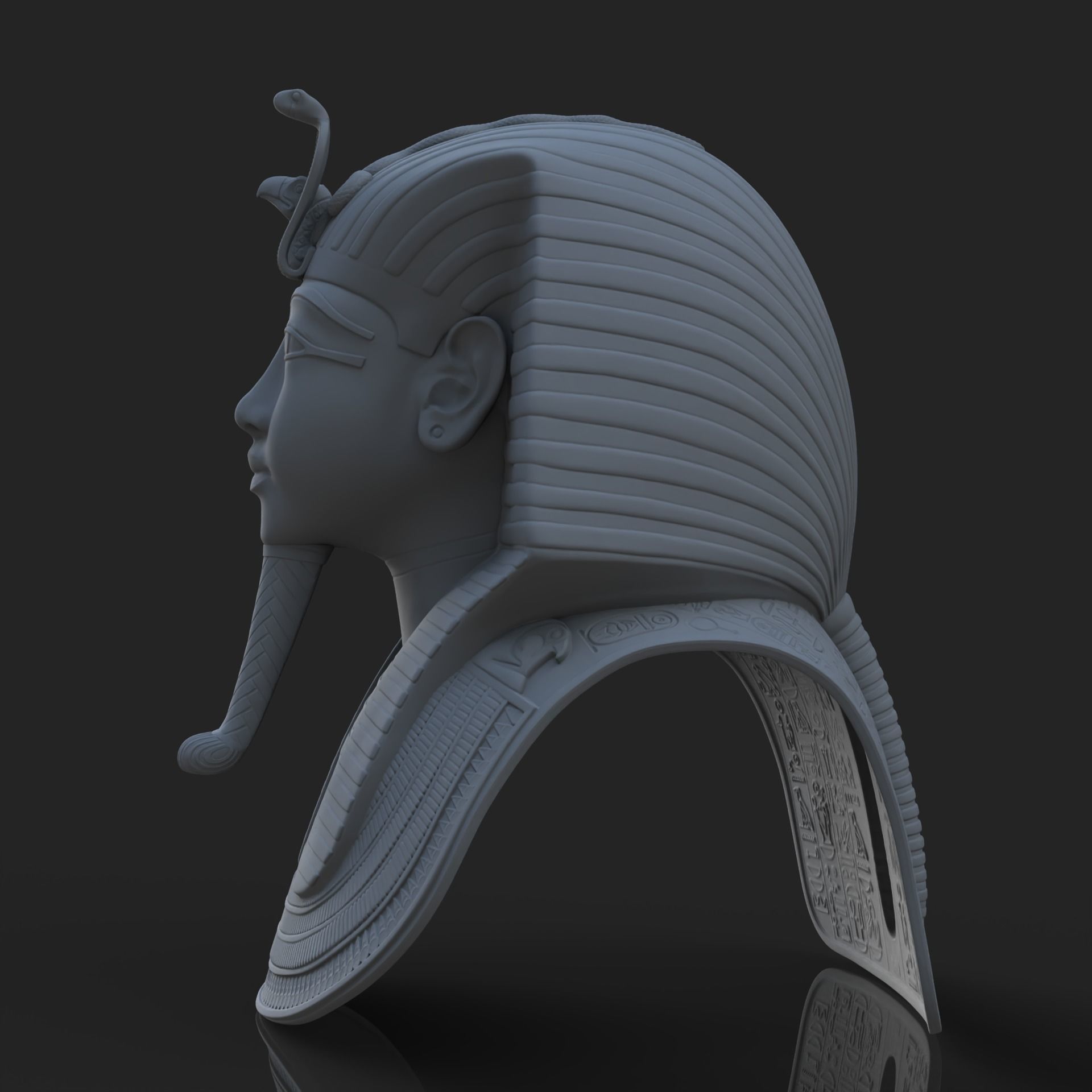 Tutankhamun s Mask v3 - 3D Printing 3D print model_8