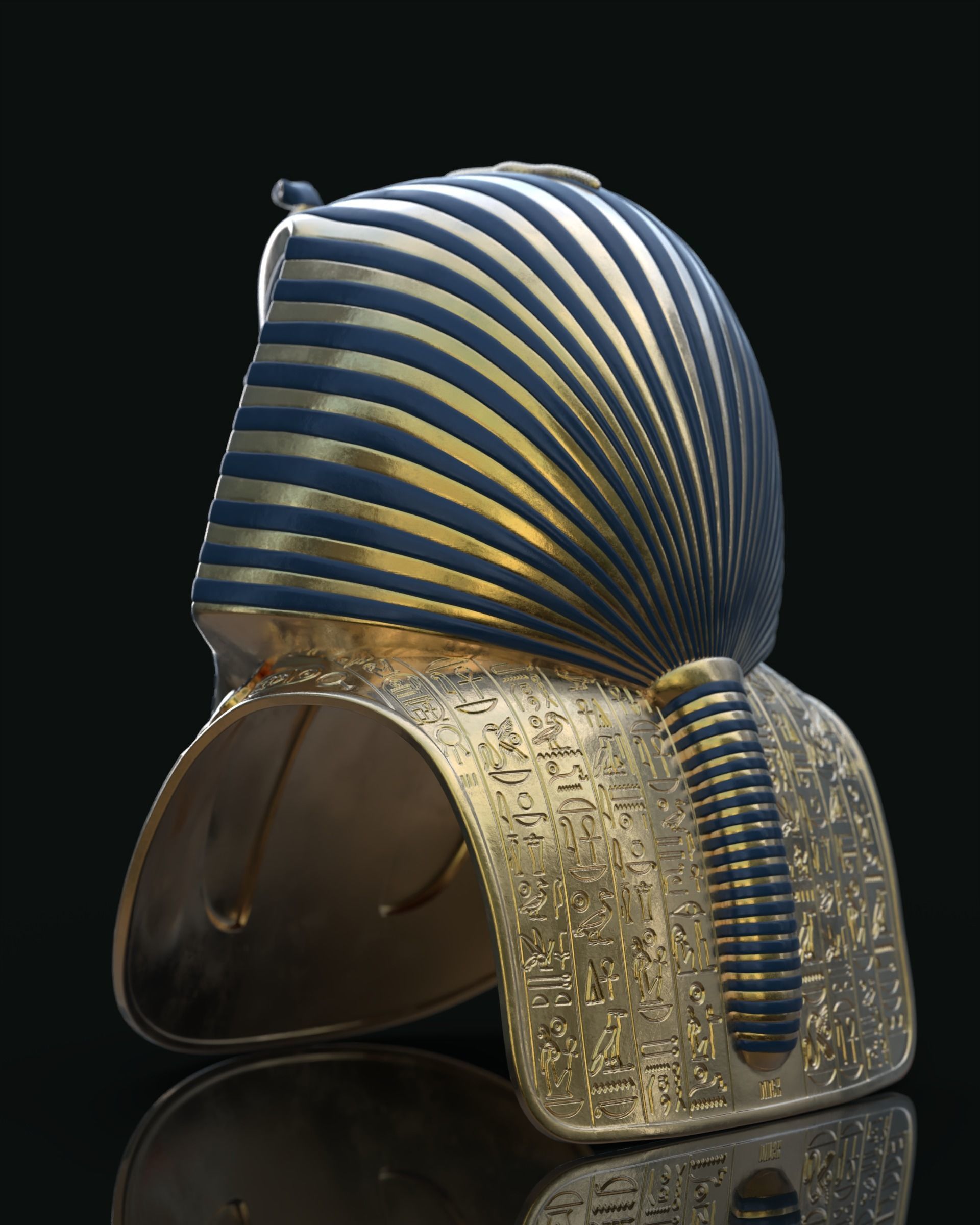 Tutankhamun s Mask v3 - 3D Printing 3D print model_11