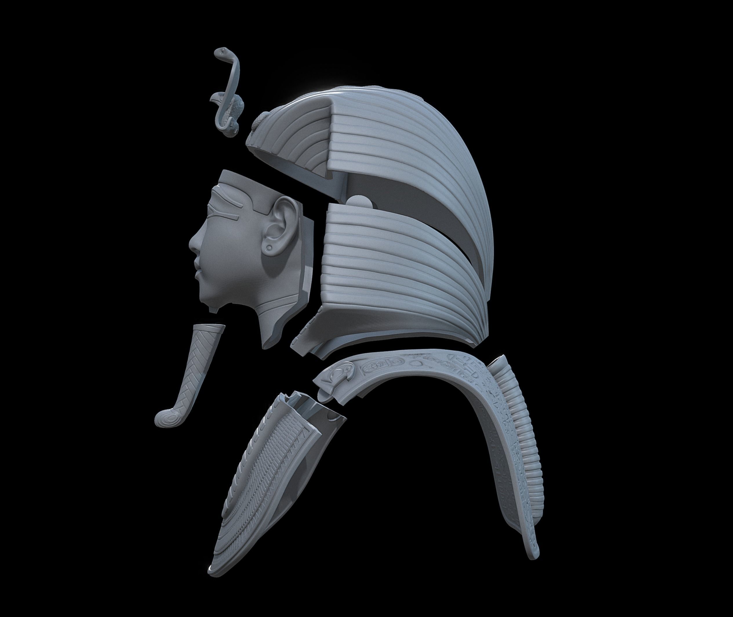 Tutankhamun s Mask v3 - 3D Printing 3D print model_2