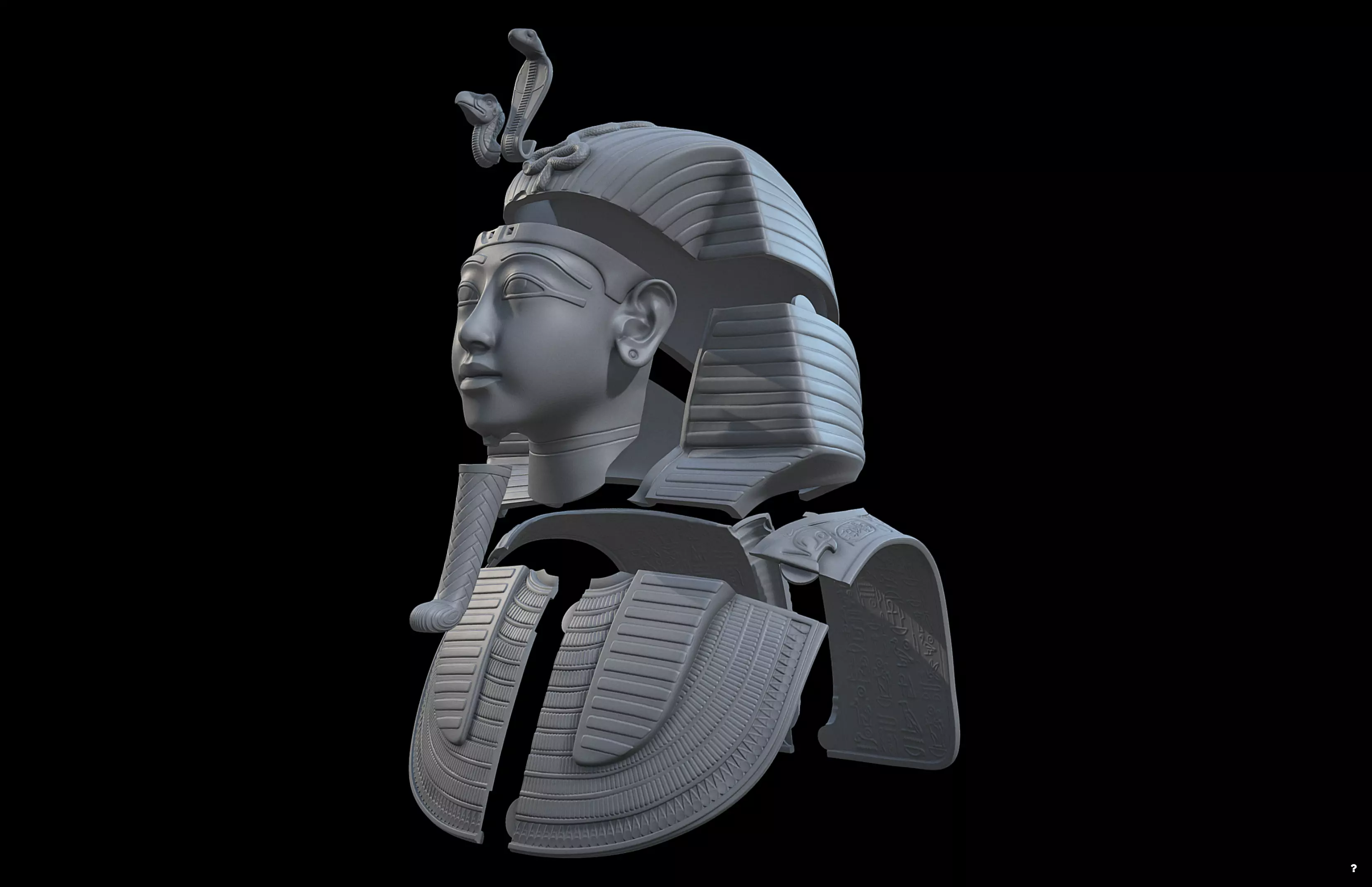 Tutankhamun s Mask v3 - 3D Printing 3D print model_0