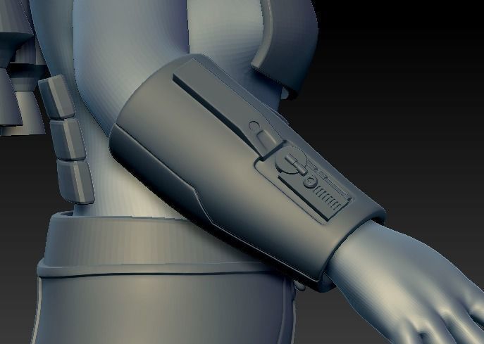 Rook Kast armor upgrade for One12 Scale figure 3D print model_3