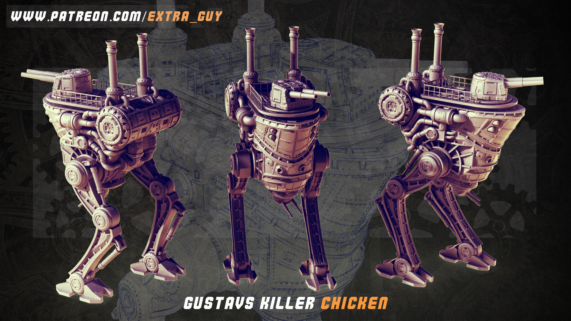 May Batch Bundle Steampunk Mechs 3D Printable 3D print model_4