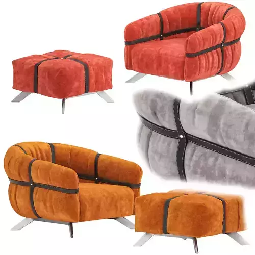 CROSSOVER POLTRONA E POGGIAPIEDI IN PELLE