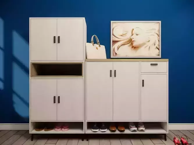 high and low shoe cabinet