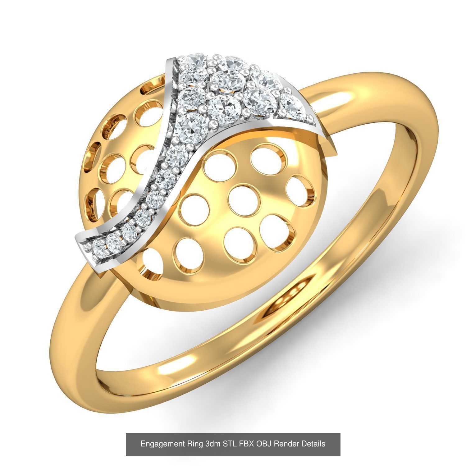206 Solitaire Rings 3dm STL OBJ FBX Details 3D Model Collection _158