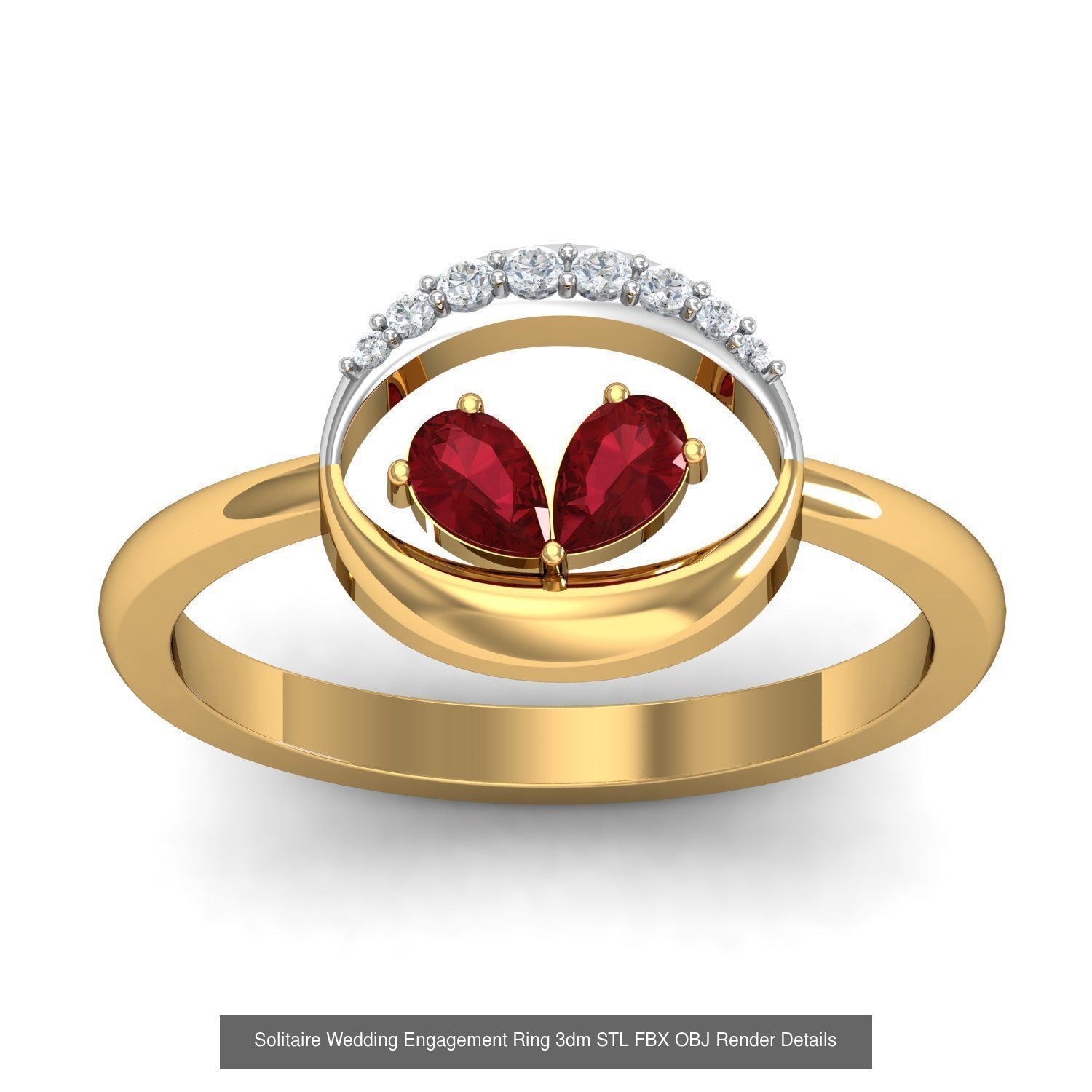 206 Solitaire Rings 3dm STL OBJ FBX Details 3D Model Collection _67