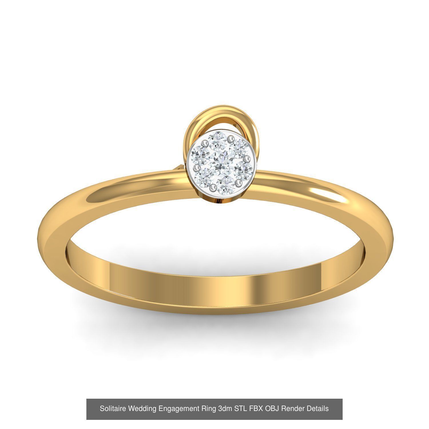 206 Solitaire Rings 3dm STL OBJ FBX Details 3D Model Collection _74