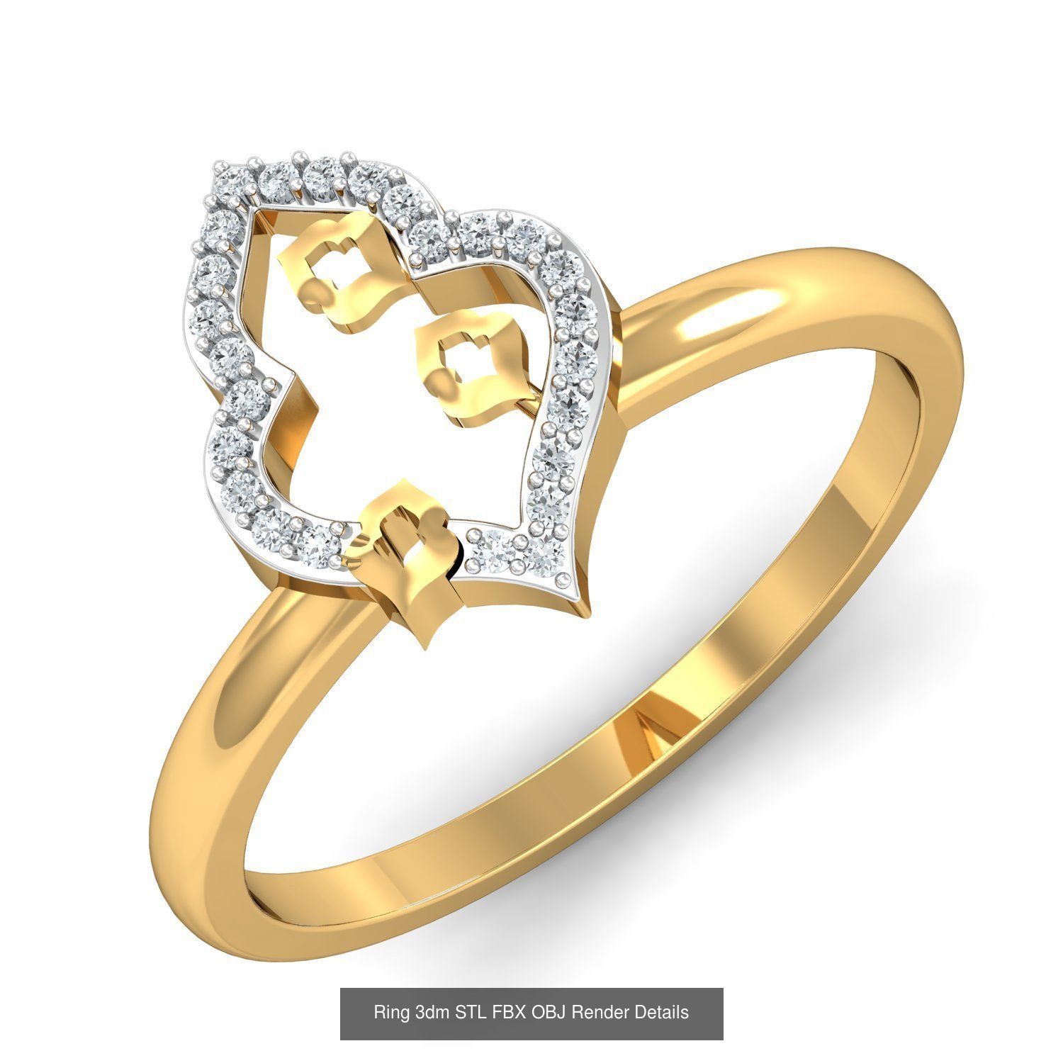 206 Solitaire Rings 3dm STL OBJ FBX Details 3D Model Collection _131