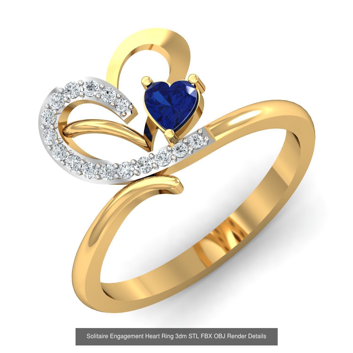 206 Solitaire Rings 3dm STL OBJ FBX Details 3D Model Collection _166