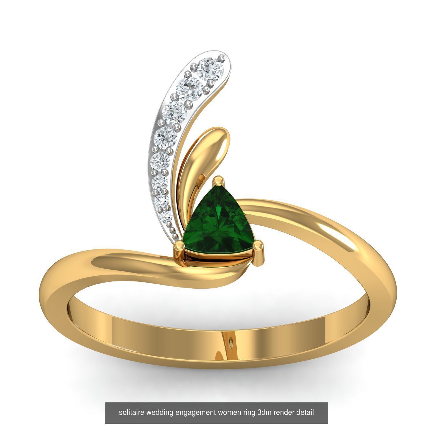 206 Solitaire Rings 3dm STL OBJ FBX Details 3D Model Collection _113
