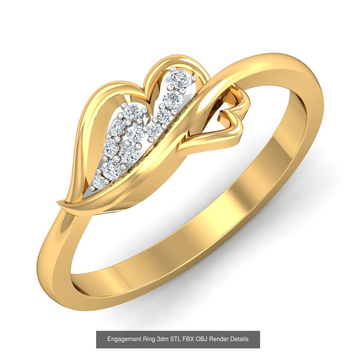 206 Solitaire Rings 3dm STL OBJ FBX Details 3D Model Collection _152