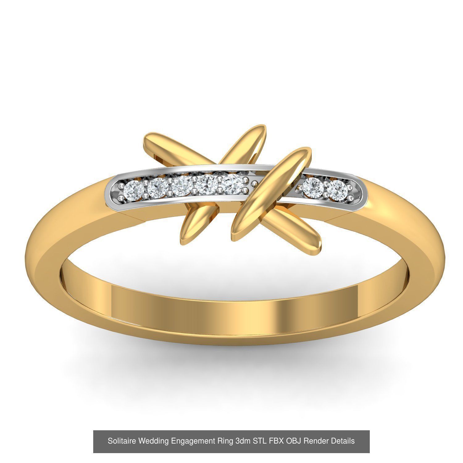 206 Solitaire Rings 3dm STL OBJ FBX Details 3D Model Collection _51