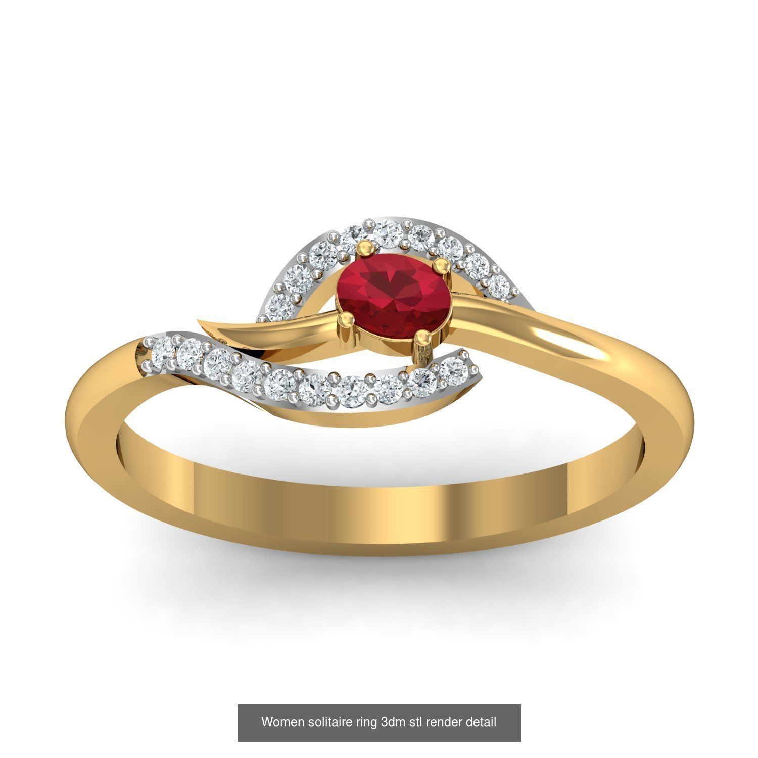 206 Solitaire Rings 3dm STL OBJ FBX Details 3D Model Collection _108
