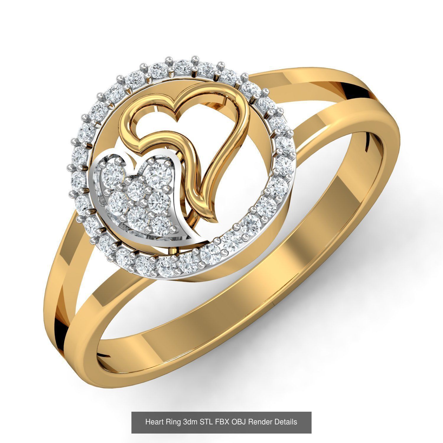 206 Solitaire Rings 3dm STL OBJ FBX Details 3D Model Collection _120