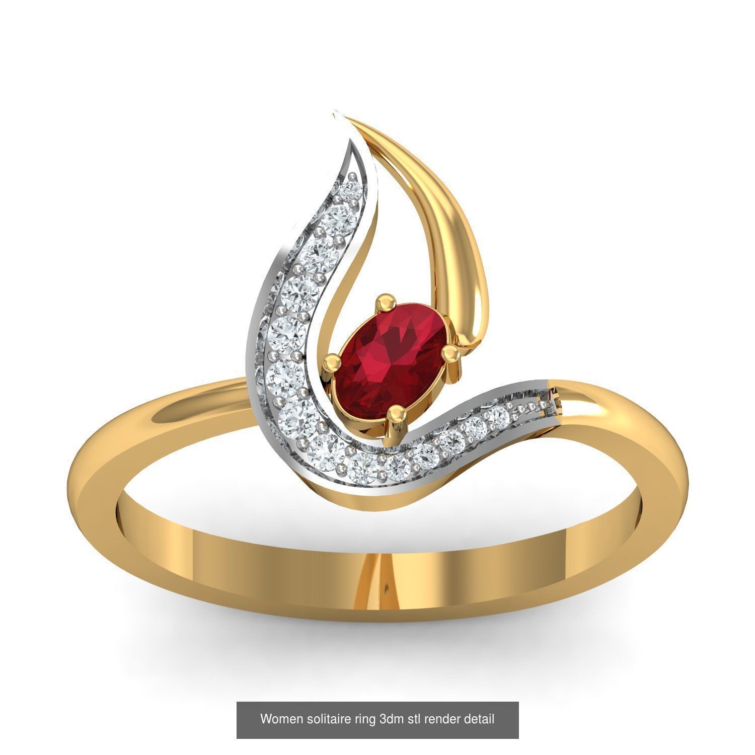 206 Solitaire Rings 3dm STL OBJ FBX Details 3D Model Collection _112