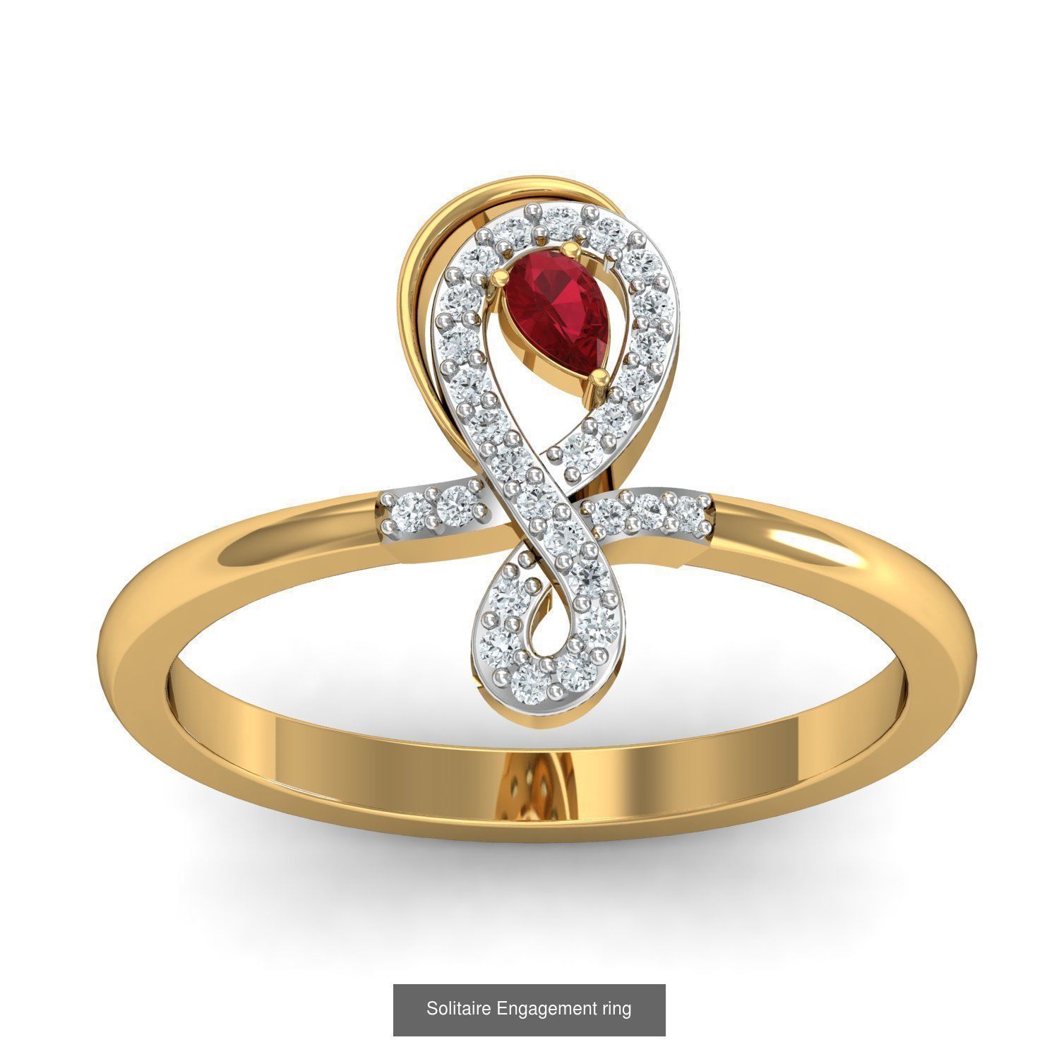 206 Solitaire Rings 3dm STL OBJ FBX Details 3D Model Collection _118
