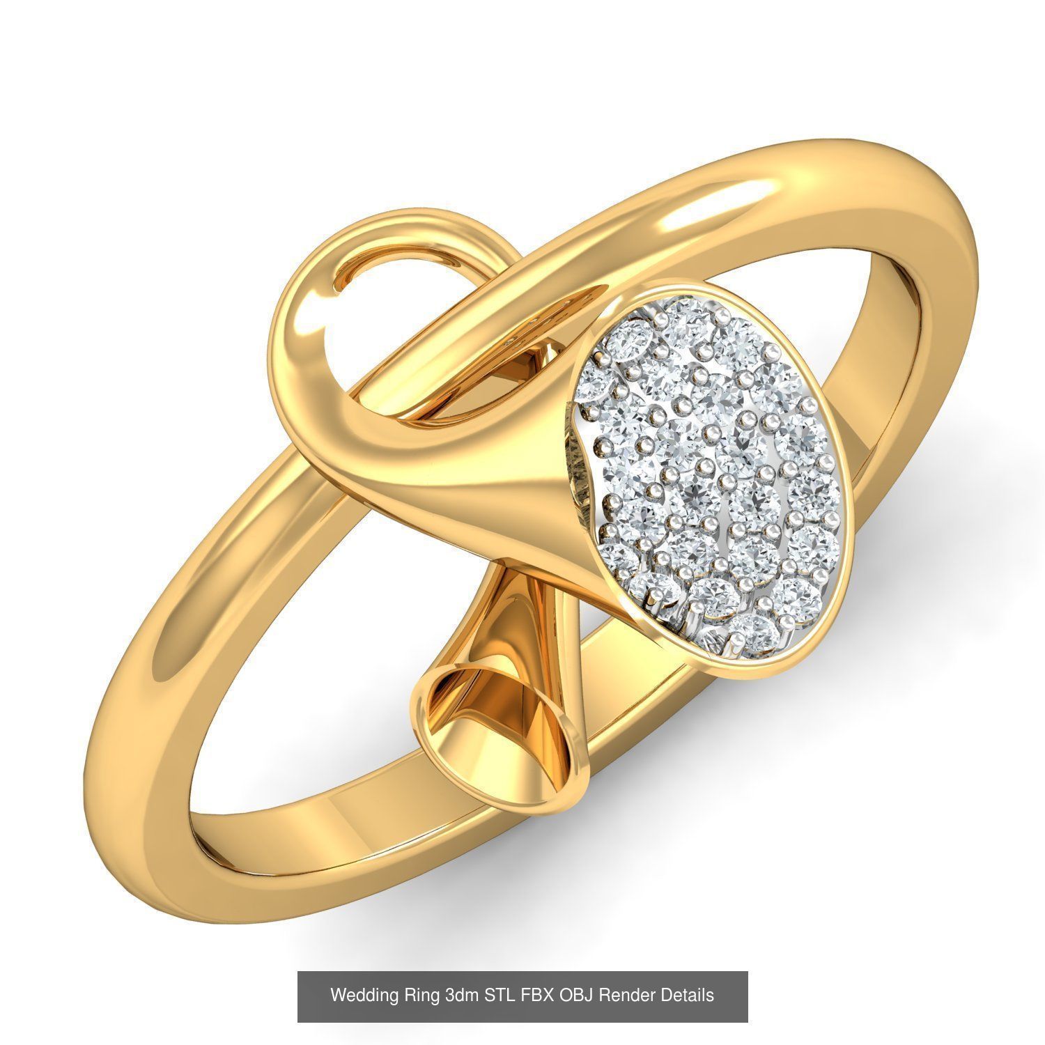 206 Solitaire Rings 3dm STL OBJ FBX Details 3D Model Collection _136