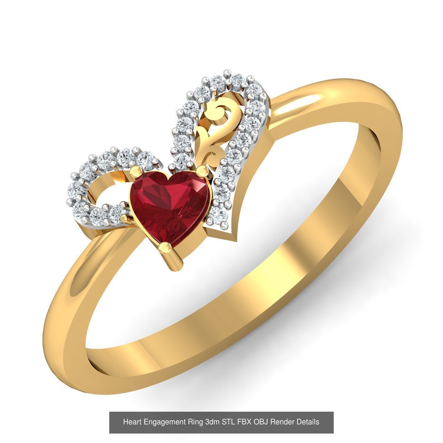 206 Solitaire Rings 3dm STL OBJ FBX Details 3D Model Collection _165