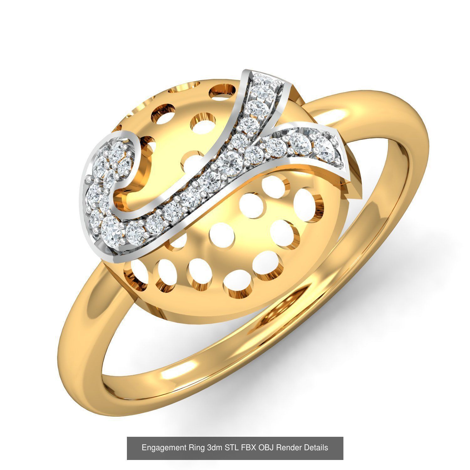 206 Solitaire Rings 3dm STL OBJ FBX Details 3D Model Collection _157