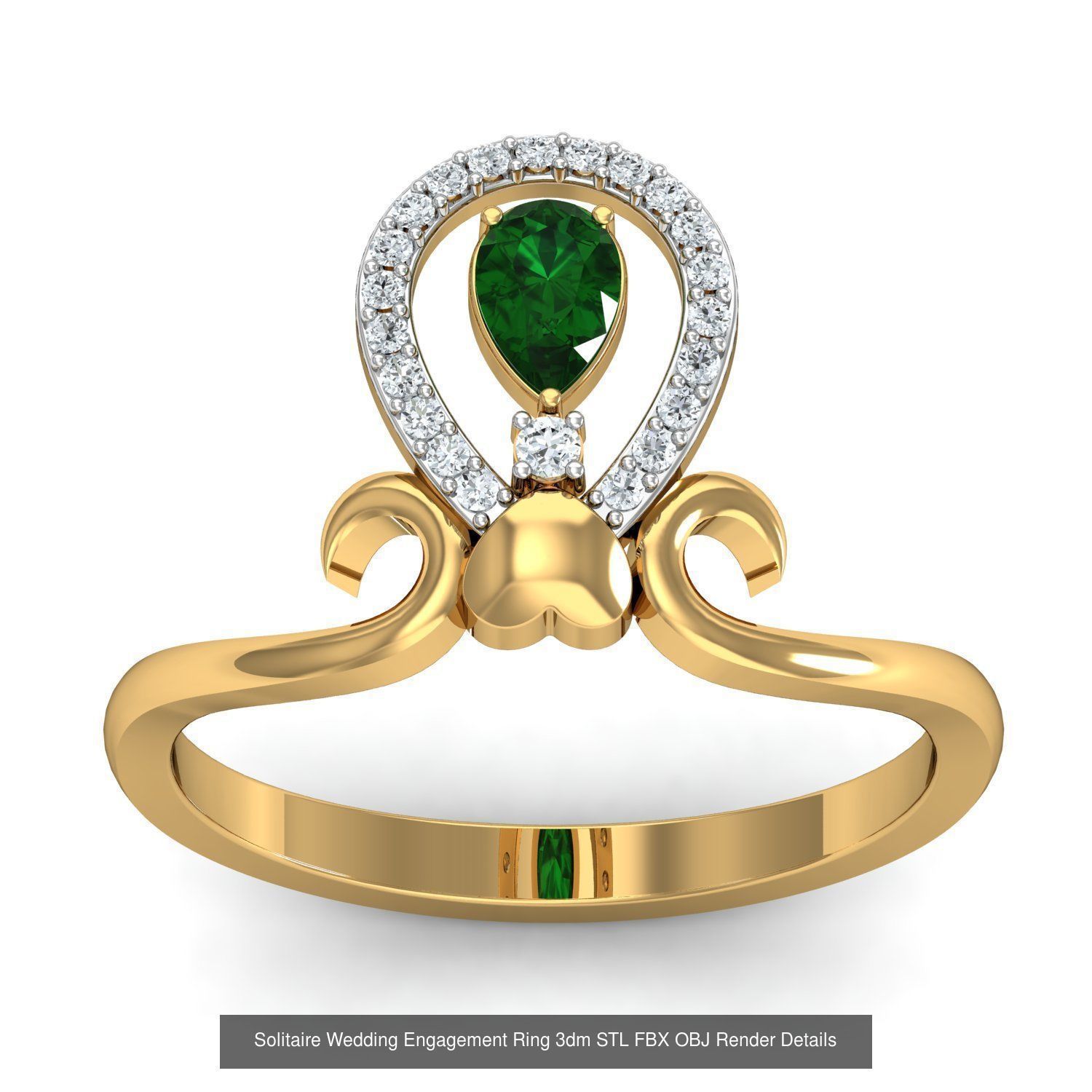 206 Solitaire Rings 3dm STL OBJ FBX Details 3D Model Collection _82