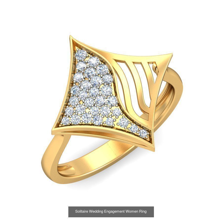 206 Solitaire Rings 3dm STL OBJ FBX Details 3D Model Collection _185
