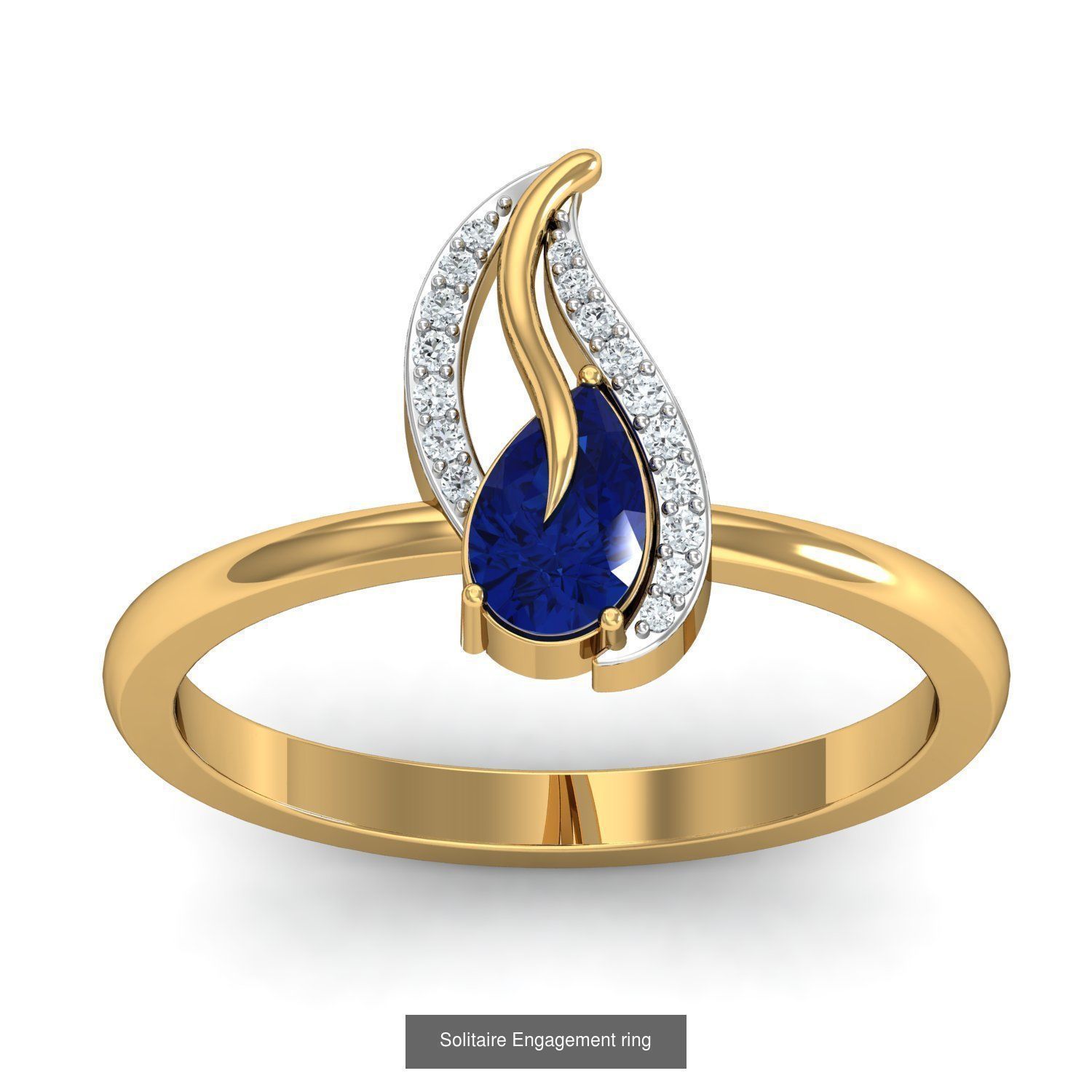206 Solitaire Rings 3dm STL OBJ FBX Details 3D Model Collection _117