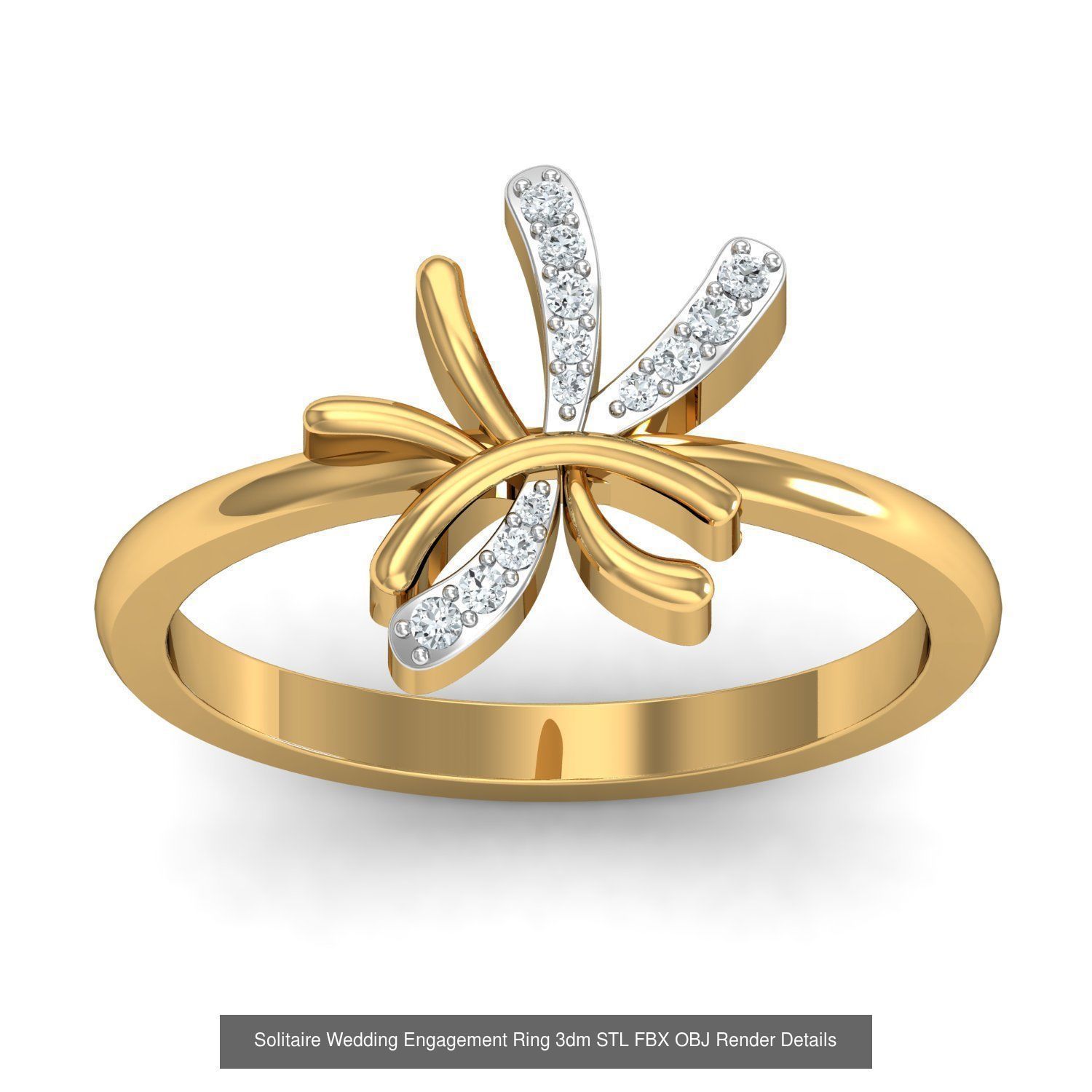 206 Solitaire Rings 3dm STL OBJ FBX Details 3D Model Collection _54